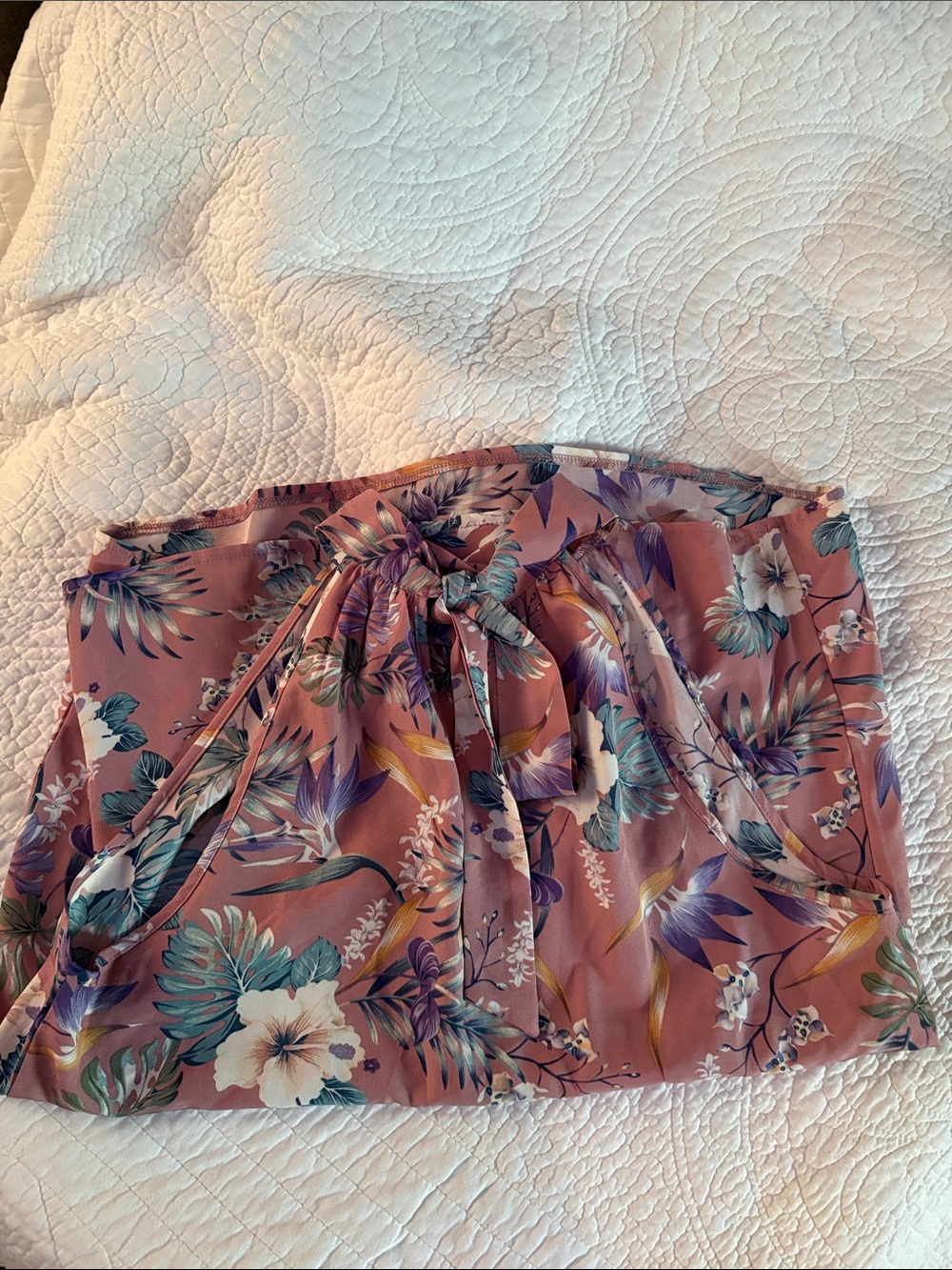 Sleeveless Pink Floral Halter Dress